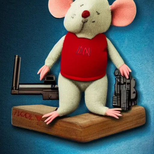 Image similar to a mouse with a gun