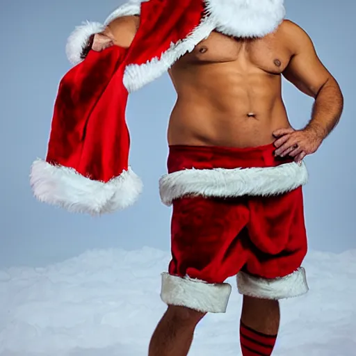 Image similar to a skimpy santa