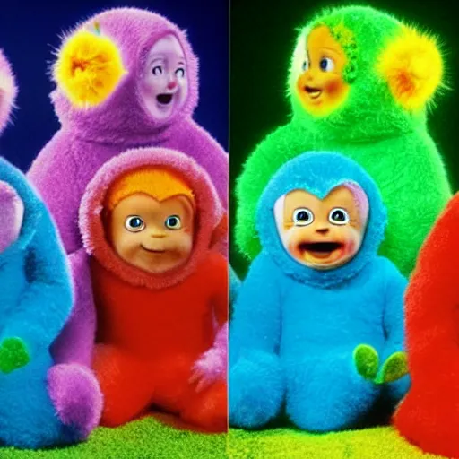 Prompt: Sea Monkeys Teletubbies