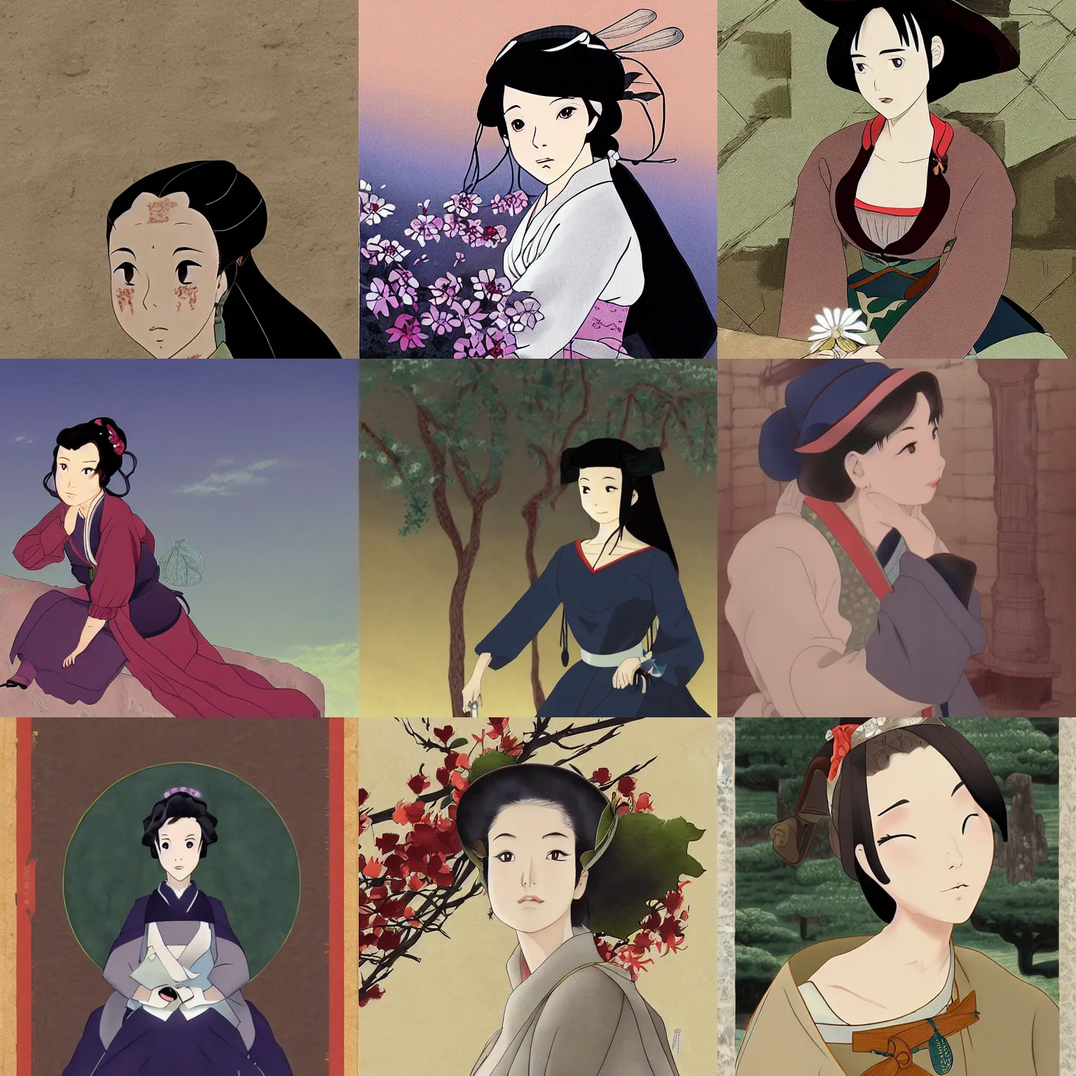 Prompt: a portrait of a character in a scenic environment by millennium actress