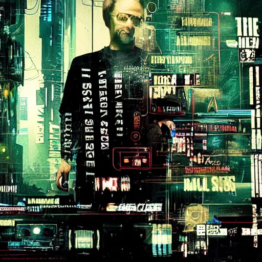 Prompt: david fincher's seven as cyberpunk