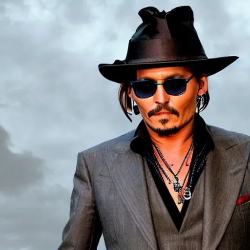Prompt: johnny depp as a transformers