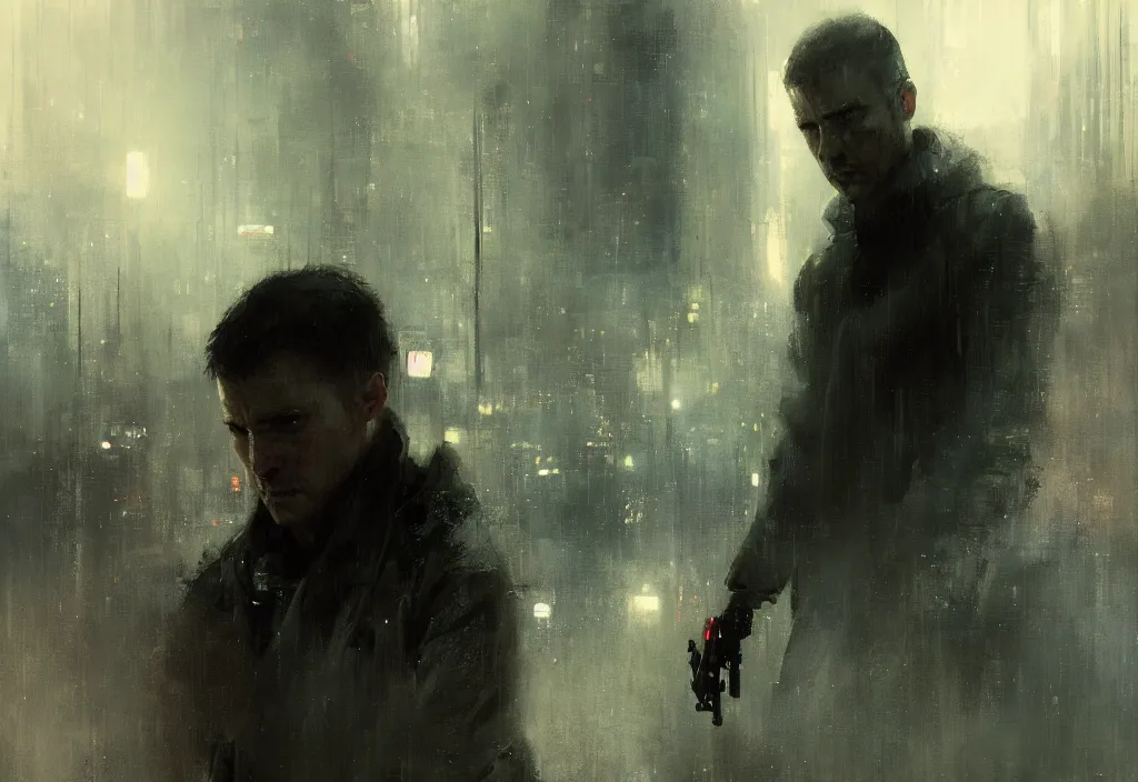 Image similar to bladerunner 2 0 4 9, by greg rutkowski, by jeremy mann, digital painting