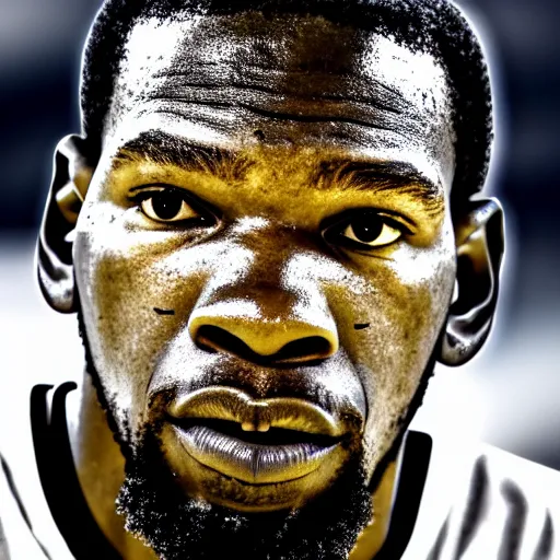 Prompt: a close - up photograph of kevin durant, photo, portrait, hd