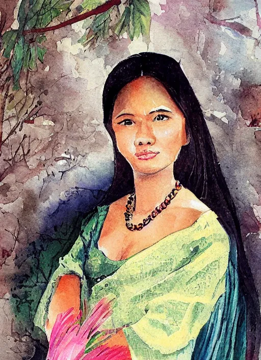 Image similar to a beautiful lady painted by malang