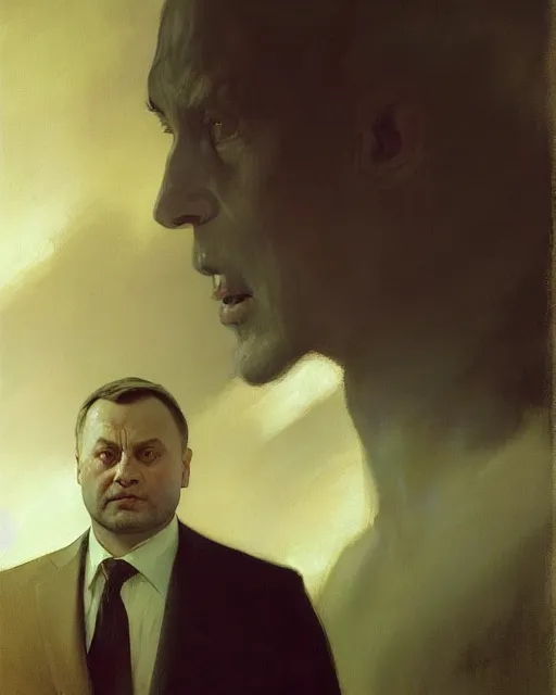 Image similar to andrzej duda, president of poland. fantasy art by greg rutkowski, gustave courbet, rosa bonheur, edward hopper. faithfully depicted facial expression, perfect anatomy, sharp focus, global illumination, radiant light, detailed and intricate environment, trending on artstation