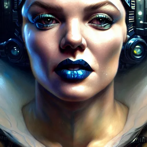 Prompt: portrait painting of a cyberpunk dwarven decker who looks like marilyn monroe, ultra realistic, concept art, intricate details, eerie, highly detailed, photorealistic, octane render, 8 k, unreal engine. art by artgerm and greg rutkowski and charlie bowater and magali villeneuve and alphonse mucha