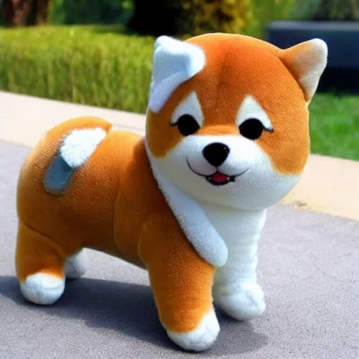 Image similar to A plushie Shiba Inu.