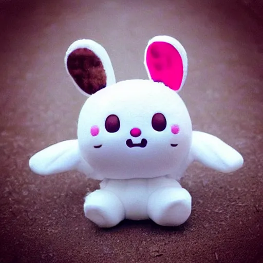 Prompt: “i could not believe my eyes. the real cinnamoroll from sanrio was at my doorstep! he is just a little white marshmallow bunny fella i don’t know what to do with him really. I want to Throw him off of my roof”