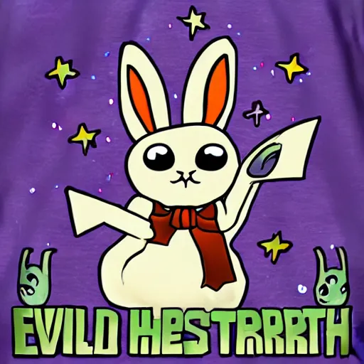 Prompt: evil rabbit cosmic horror