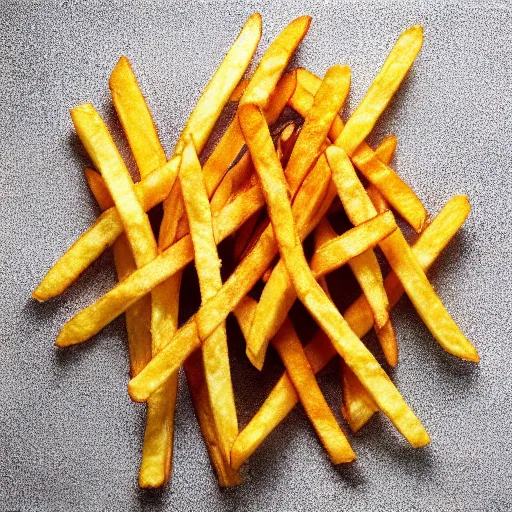 Image similar to ( ( stephen fry ) ) is [ made of ] [ french fries ] hybrid intercross mix