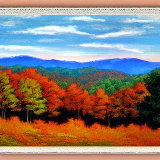 Image similar to Autumn hills of Tennessee, Bob Ross