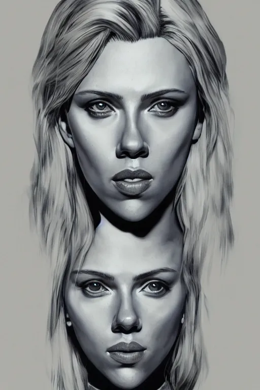 Image similar to a striking painting of Scarlett Johansson as 2000AD Judge Anderson, strong lighting, ultra realism, highly detailed, trending on artstation, 4K, HD, oil on canvas