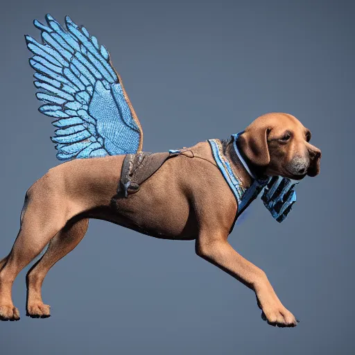 Image similar to a dog with wings hd 4k