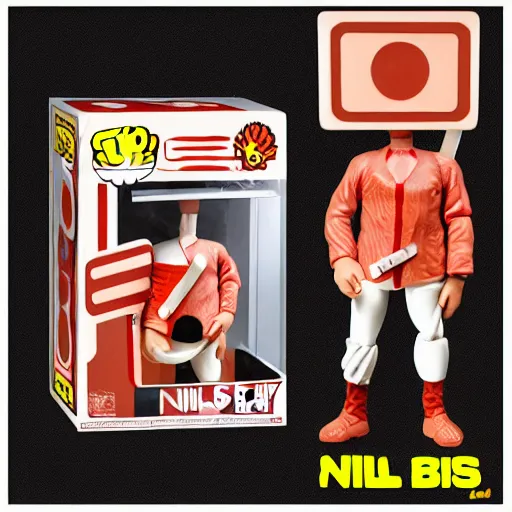 Prompt: nils bohr, stop motion vinyl action figure, plastic, toy, butcher billy style