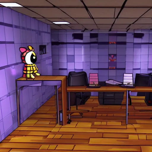 Prompt: fnaf 2 office