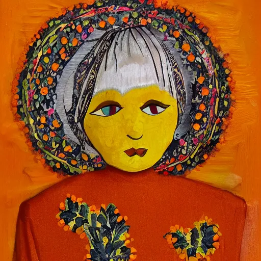 Image similar to modern marigold lady