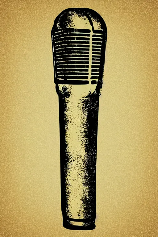 Image similar to minimalist boho style art of a microphone, illustration, vector art