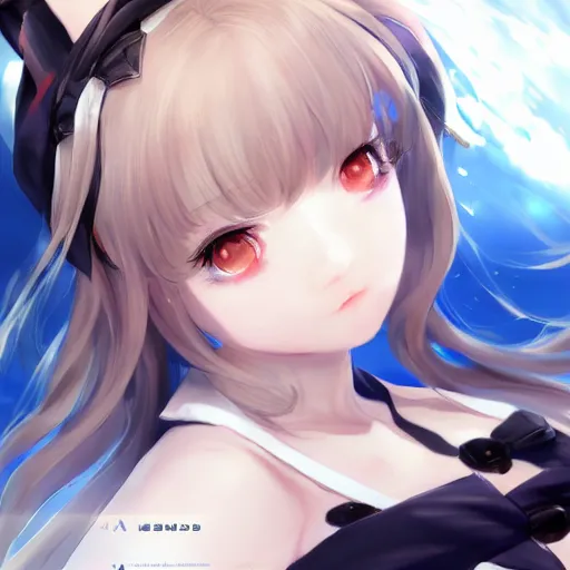 Image similar to realistic beautiful Atago from Azur Lane art drawn full HD 4K highest quality in artstyle by professional artists WLOP, Taejune Kim, yan gisuka, JeonSeok Lee, artgerm, Ross draws, Zeronis, Chengwei Pan on Artstation