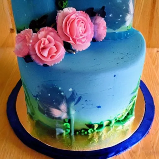 Prompt: the most beautiful cake in the world