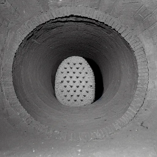 Prompt: vintage nostalgic hyper liminal photo, sponge with many pathways inside each hole, tunnels lead to memories, photo, mysterious, surrealist depiction of a normal sponge, trending,