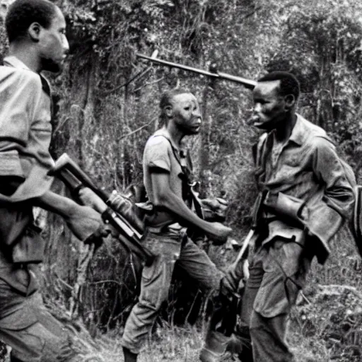 Image similar to film still, Mercenaries in 1967 Congo civil war