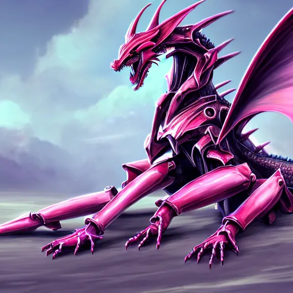 Image similar to very close up foot shot, hyperdetailed elegant beautiful stunning anthropomorphic mecha female dragon showing exquisite sharp dragon soles close to camera, laying on sand, detailed foot shot, sharp claws, sharp silver armor, fuchsia skin, dragon art, warframe destiny fanart, paw art, furry paws, furaffinity, deviantart, octane, ekasportal