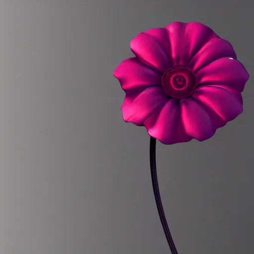 Prompt: a flower made of metal, 8 k, photorealistic, photograph, award winning, gloden hour, volumetric light