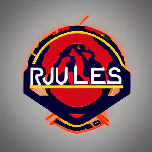 Prompt: logo design of rules, digital art, trending on artstation