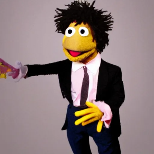 Prompt: river cuomo as a muppet