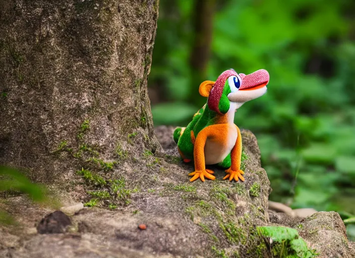 Image similar to national geographic wildlife photo of real life yoshi yoshi in real life in the wild, 8 k, 8 5 mm f 5. 6