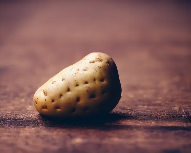 Prompt: 8 5 mm photography of a potato with the face of elon musk, dof and bokeh