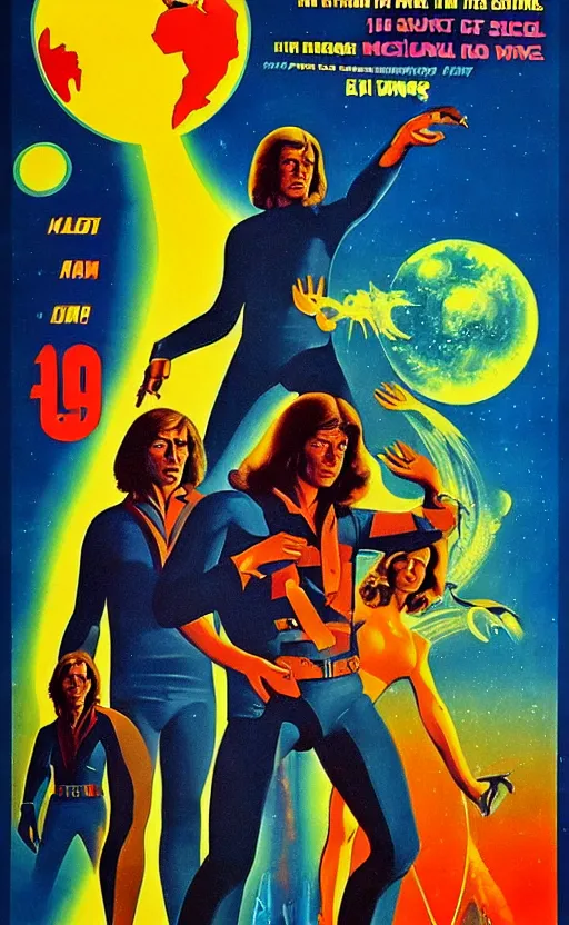 Image similar to 1 9 7 0 s science fiction movie poster art