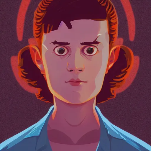 Image similar to face icon stylized minimalist stranger things, loftis, cory behance hd by jesper ejsing, by rhads, makoto shinkai and lois van baarle, ilya kuvshinov, rossdraws global illumination