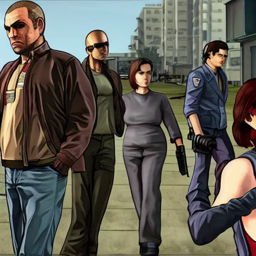 Image similar to GTA with Resident Evil characters