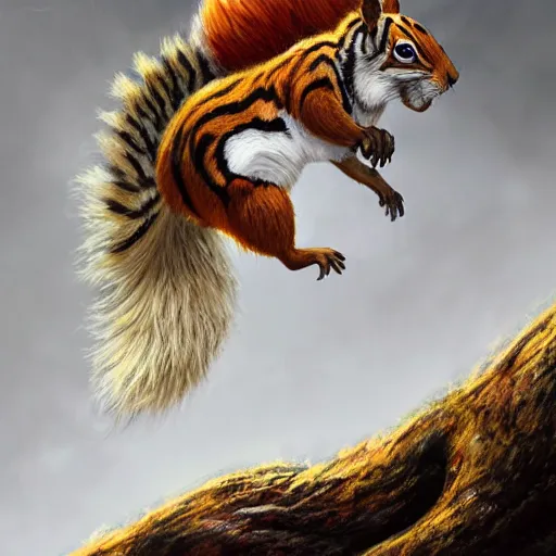 Prompt: Squirrel/tiger/peacock, magic the gathering artwork, D&D, fantasy, cinematic lighting, centered, symmetrical, highly detailed, digital painting, artstation, concept art, smooth, sharp focus, illustration, volumetric lighting, epic Composition, 8k, art by Akihiko Yoshida and Greg Rutkowski and Craig Mullins, oil painting, cgsociety