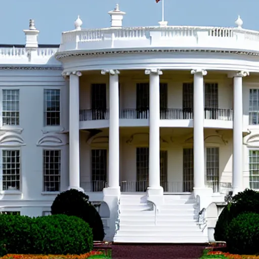 Prompt: a photograph of a chocolate White House