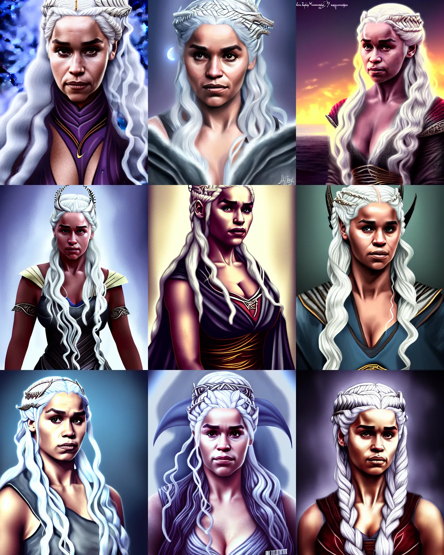 Prompt: lebron james as daenerys targaryen, fan art, digital art