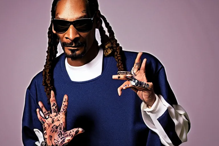 Image similar to snoop dogg with drugs on his hand