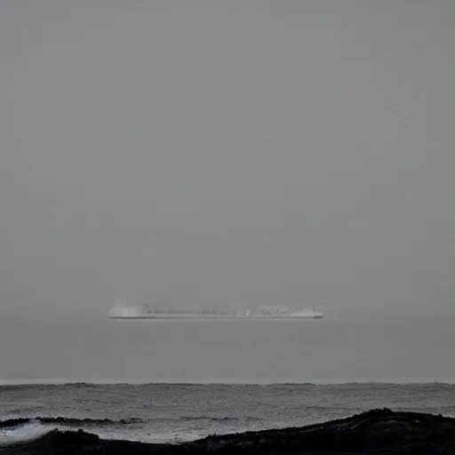 Prompt: ghost ship on the ocean