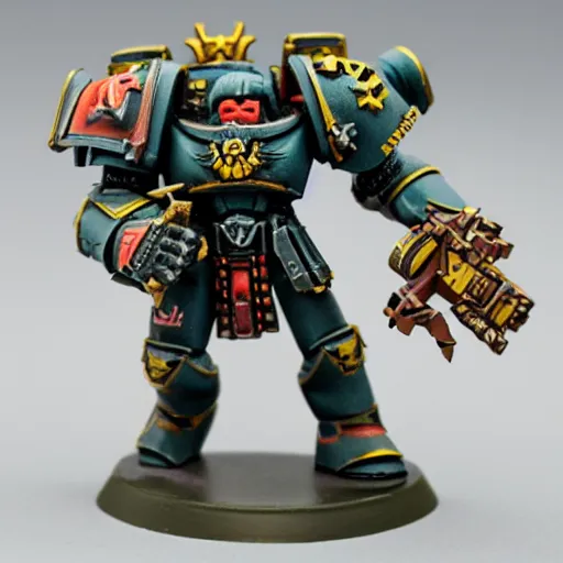 Prompt: accurate photo of a warhammer 40k figurine