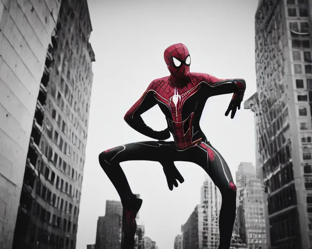 Image similar to iron spider suit, lomography lady grey