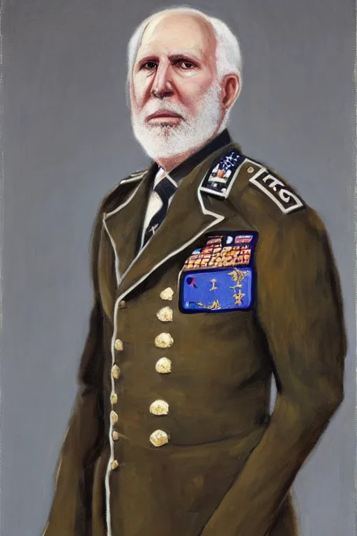 Image similar to full body portrait of the dictator of the san antonio spurs, 1 8 8 9, in full military garb, greg popovich, oil on canvas by william sidney mount, trending on artstation