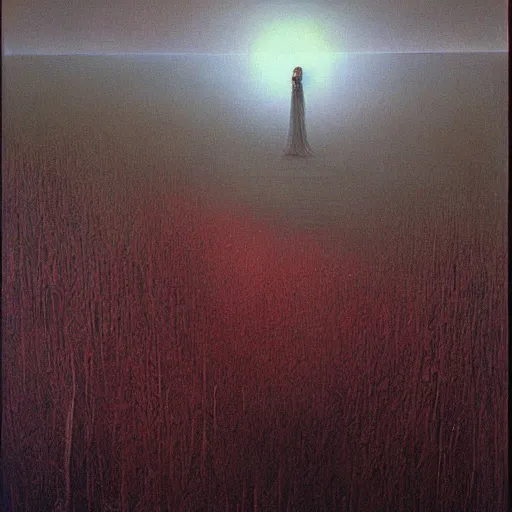 Prompt: painting by artist zdzislaw beksinski