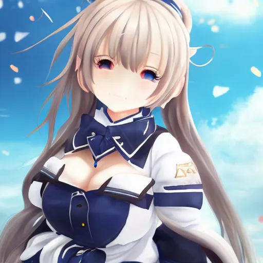 Image similar to Realistic Atago from Azur Lane beautiful