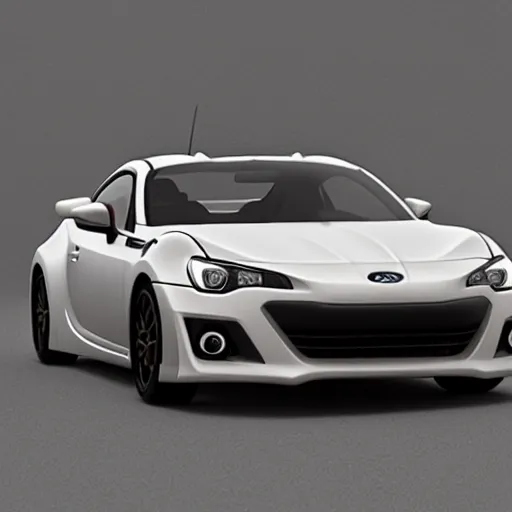 Prompt: Subaru brz car from front view, octane render, detailed picture,