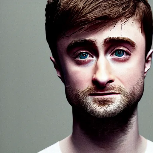 Prompt: hyperrealistic film still of daniel radcliffe crossed with a radish