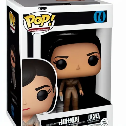 Prompt: funko pop of joi from blade runner 2 0 4 9 translucent hologram, neo noire