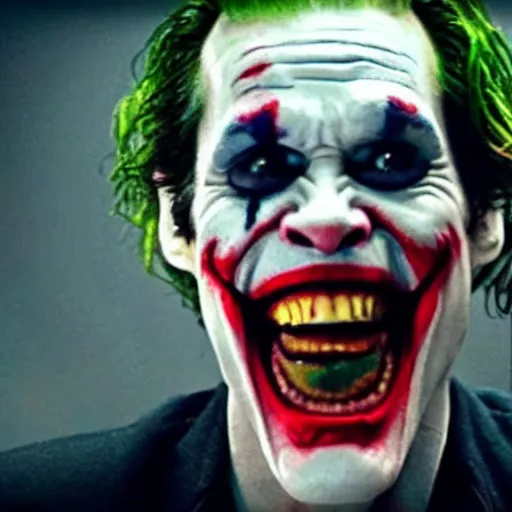 Prompt: film still of Jim Carrey as joker in the new Joker movie