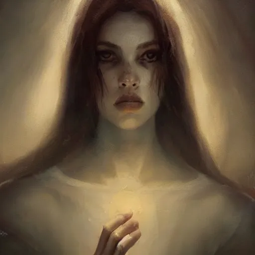 Prompt: young beautiful woman, high detail, dramatic light, digital art, painted by seb mckinnon and greg rutkowski, trending on artstation